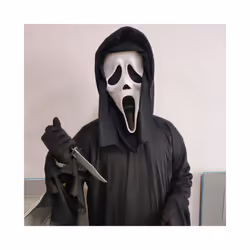 Adult Scream Costume With Latex Mask Halloween Cosplay Horror Ghost Face - Mask