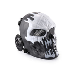 REikirc Full Face Airsoft Tactical Skull Mask with Ear Protection CS Halloween - Wildfire