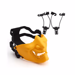 REikirc Tactical Airsoft Half Face Demon Samurai Mask BB Gun Military - Yellow