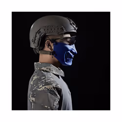 REikirc Tactical Airsoft Half Face Demon Samurai Mask BB Gun Military - Yellow