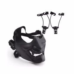 REikirc Tactical Airsoft Half Face Demon Samurai Mask BB Gun Military - Black