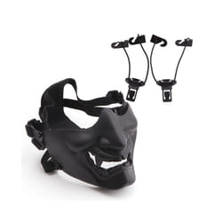 REikirc Tactical Airsoft Half Face Demon Samurai Mask BB Gun Military - Black