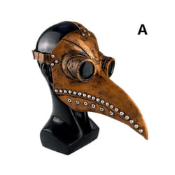 Halloween Plague Doctor Bird Mask Long Nose Beak Cosplay Steampunk Scary - A