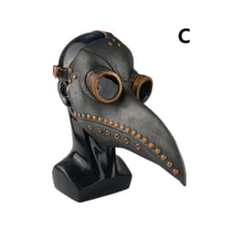 Halloween Plague Doctor Bird Mask Long Nose Beak Cosplay Steampunk Scary - C