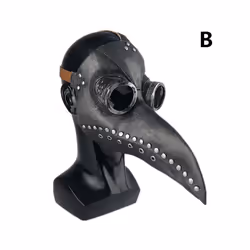 Halloween Plague Doctor Bird Mask Long Nose Beak Cosplay Steampunk Scary - B