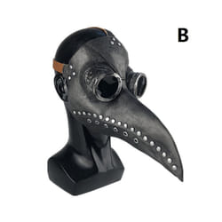 Halloween Plague Doctor Bird Mask Long Nose Beak Cosplay Steampunk Scary - B