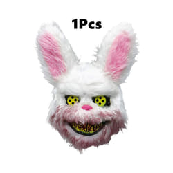 Plush Rabbit Masks Bloody Horror Head Cover Bear Cosplay Mask Dance Prom - Rabbit