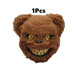 Plush Rabbit Masks Bloody Horror Head Cover Bear Cosplay Mask Dance Prom - Bear