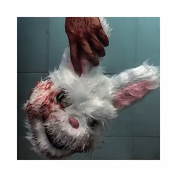 Plush Rabbit Masks Bloody Horror Head Cover Bear Cosplay Mask Dance Prom - Rabbit Bear