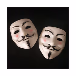 Halloween Masks V for  Mask Guy Fawkes Anonymous Fancy Dress Cosplay Costume - White