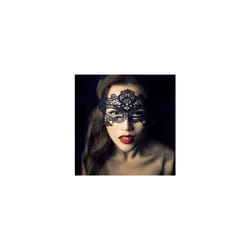 S!!! 1 PC Women Hollow Lace Masquerade Face Mask Sexy Women Props Costume - Black