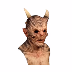 Halloween Devil Masks Face Cover Horror Cosplay Headgear Prop Masquerade - Purple