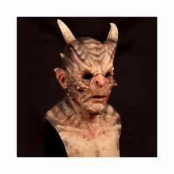 Halloween Devil Masks Face Cover Horror Cosplay Headgear Prop Masquerade - Purple