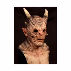 Halloween Devil Masks Face Cover Horror Cosplay Headgear Prop Masquerade - Purple