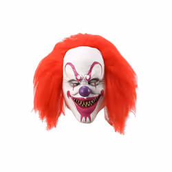 Halloween Mask Horror Latex Clown Face Cover Halloween Cosplay Party Adult - Red