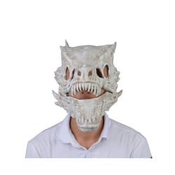 Halloween Latex Mask Simulation Dragon-bone Mask Head Set Dinosaur Latex - White