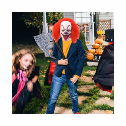 Cosplay Halloween Face Cover Clown Face Cover Halloween Party Red Eye - Red
