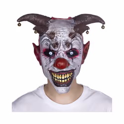 Evil Clown Mask Horror Villian Slasher Circus Carnival Halloween Party - x12048