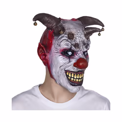 Evil Clown Mask Horror Villian Slasher Circus Carnival Halloween Party - x12048