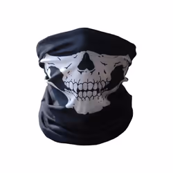Multi-functional Eight Color Skull Print Bandana Helmet Camping Neck Face - A
