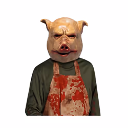 Scary Horror Latex Pig Head Mask Masquerade Costume Animal Cosplay Full - 1