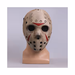 Jason Voorhees Halloween Party Murderer Cosplay Costume Resin Mask Scary - A