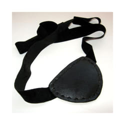 Cosplay Pirate Leather Eye Patch Cover Steampunk Blindfold Eyepatch Gear - Black
