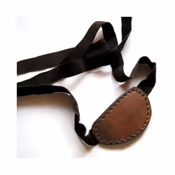 Cosplay Pirate Leather Eye Patch Cover Steampunk Blindfold Eyepatch Gear - Black