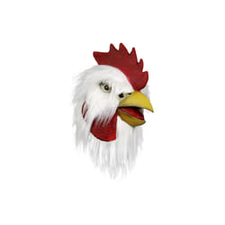 Rooster Mask Chicken Mask Halloween Novelty Costume Party Latex Animal - White