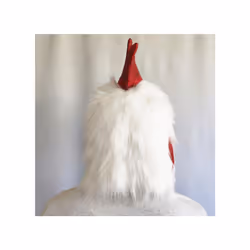 Rooster Mask Chicken Mask Halloween Novelty Costume Party Latex Animal - White