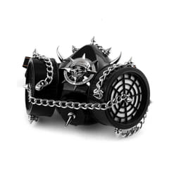 Skull Rocker Black Gothic Steampunk Gas Mask with Goggles Cosplay Props - just mask