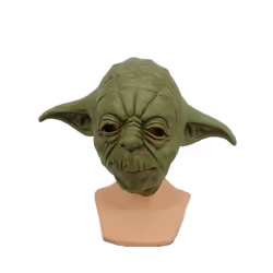 Star Wars Master Yoda Cosplay Mask Costume Latex Helmet Halloween Party - 1