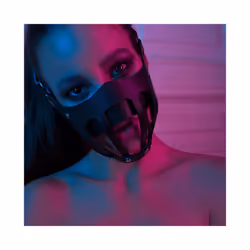 Sexy Leather Mask Half Face Bondage Cage Masks Sex Toys Halloween Punk - EM-028