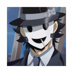 Anime High-Rise Invasion Cosplay White Mask Tenkuu Shinpan Angels Smiling - White