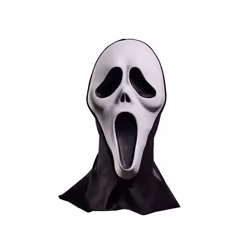 White Horror Ghost Face Cosplay Screaming Demon Scary Halloween Costume - Mask