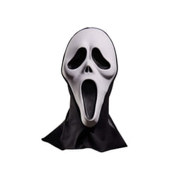 White Horror Ghost Face Cosplay Screaming Demon Scary Halloween Costume - Mask
