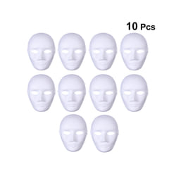 10Pc Safe Cosplay Accessory DIY Costumes Blank Masks Ghost Masquerade - 10pcs
