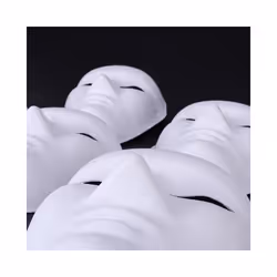 10Pc Safe Cosplay Accessory DIY Costumes Blank Masks Ghost Masquerade - 10pcs