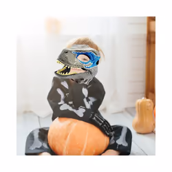 3d Dinosaur Mask Movable Jaw Dino Mask Opening Jaw Dinosaur Decor Mask - Blue