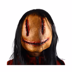 Halloween Horror Fancy Dress Party Mask Bloody lifelike Horror Smiley - White