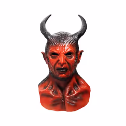 Horror Devil Latex Mask Cosplay Spooky Demon  Hellfire Beast Prank  Helmet - Devil