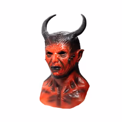 Horror Devil Latex Mask Cosplay Spooky Demon  Hellfire Beast Prank  Helmet - Devil