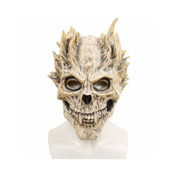 Halloween Skeleton Warrior Death Skull Horror Mask Warrior Death Demon - White