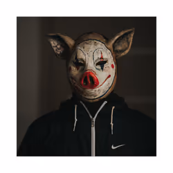 Halloween Clown Pig Latex Mask Cosplay Scary Funny Animal Masks Unisex - A