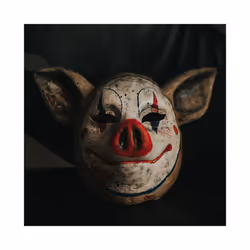 Halloween Clown Pig Latex Mask Cosplay Scary Funny Animal Masks Unisex - A