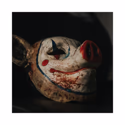 Halloween Clown Pig Latex Mask Cosplay Scary Funny Animal Masks Unisex - A