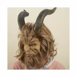Movie Beauty And The Beast Mask Cosplay Costume Latex Masks Helmet Halloween - 1