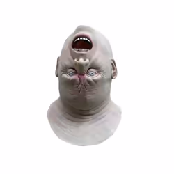Halloween Reverse Old Man's Head Mask Horror Zombie Latex Bloody Scary - Inverted head mask