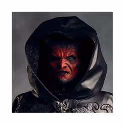 Horror Devil Latex Mask Belial Cosplay Hellfire Beast Horns Demon Helmet - A