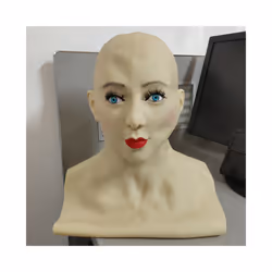 Long Style Bald Woman Mask Halloween Masquerade Party Realistic Latex - Mask